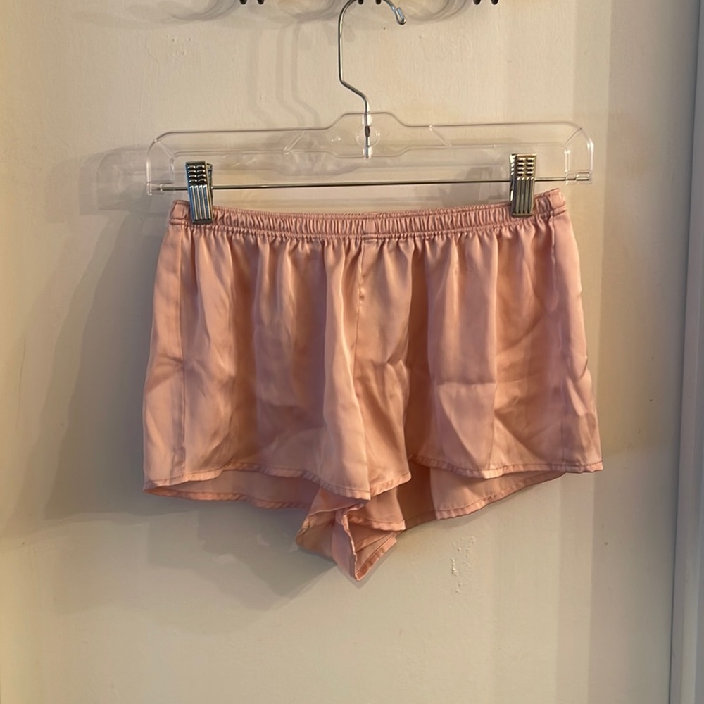 Savage X Fenty Pink Satin Sleep Shorts - Size Small
